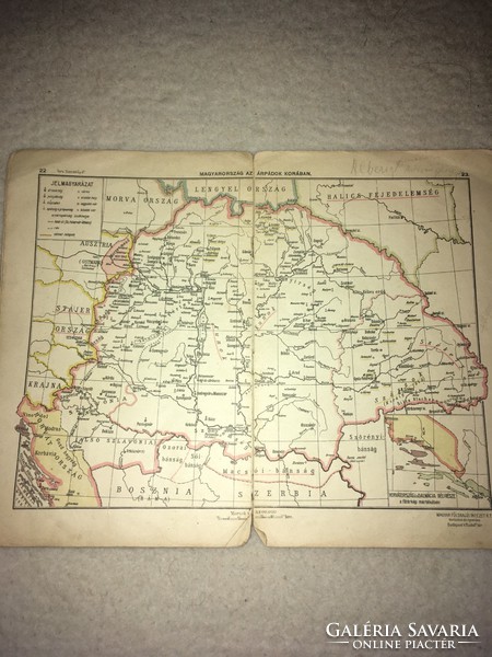Map fragment, up to 15-25. Cutting and pressure of the Hungarian Geographical Institute. Europe is the foundation of the Hungarian state