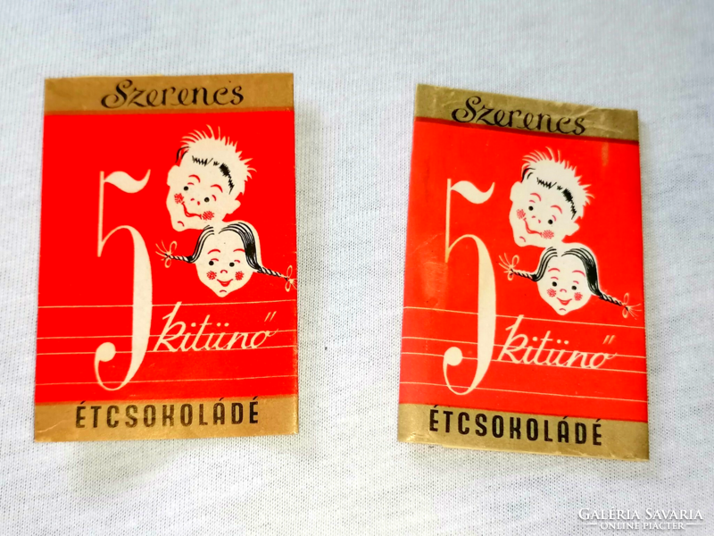 Hungarian confectionery factory, old chocolate wrappers, from the late sixties, very rare 87.