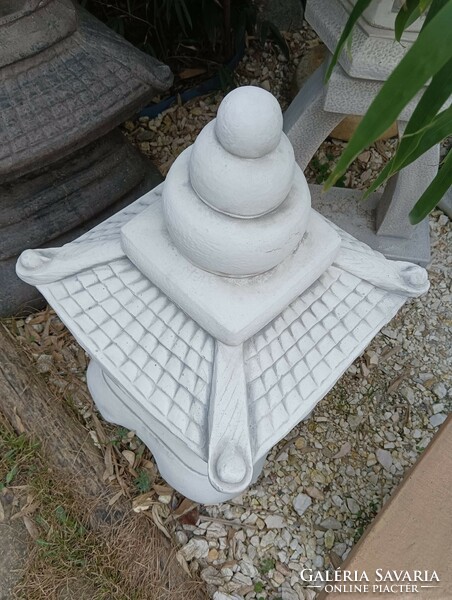 Ritka Yukimi Gata Japán kertépítő Kő lámpa  Feng Shui  kerti tó pagoda műkő szobor