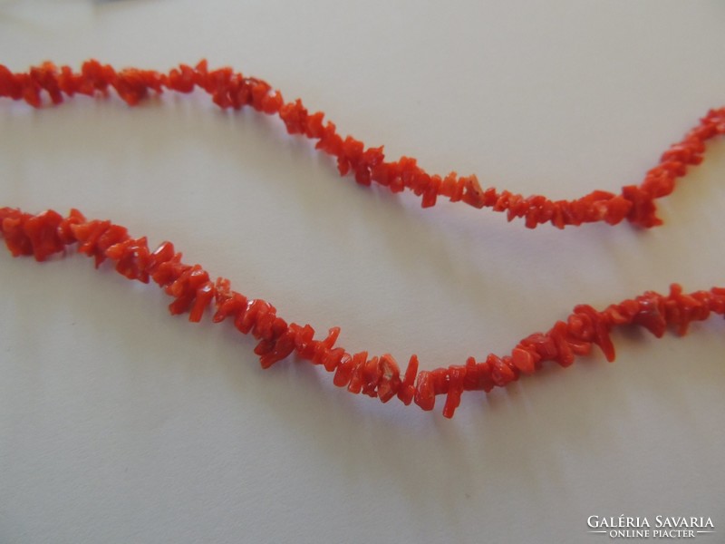 Tiny solid coral necklace