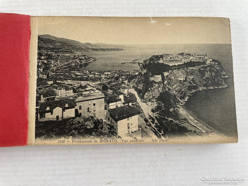 Ritka régi, antik Monaco, Monte Carlo 24db képeslapot tartalmazó képeslap tömb, postatiszta