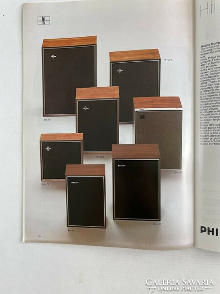 Retro, vintage Philips HIFI/stereo katalógus, cca. 1970