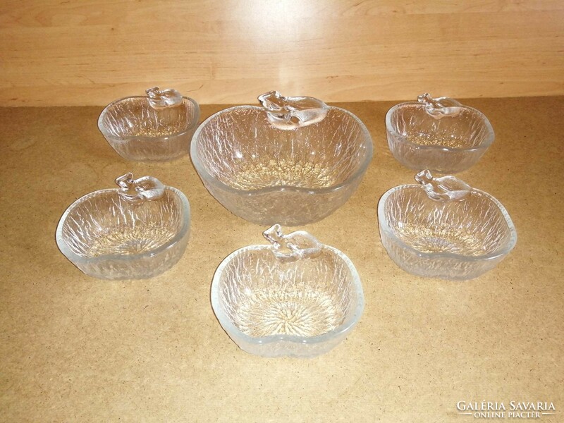 Compote serving set in the shape of an old apple 1+5 pcs (39/d)