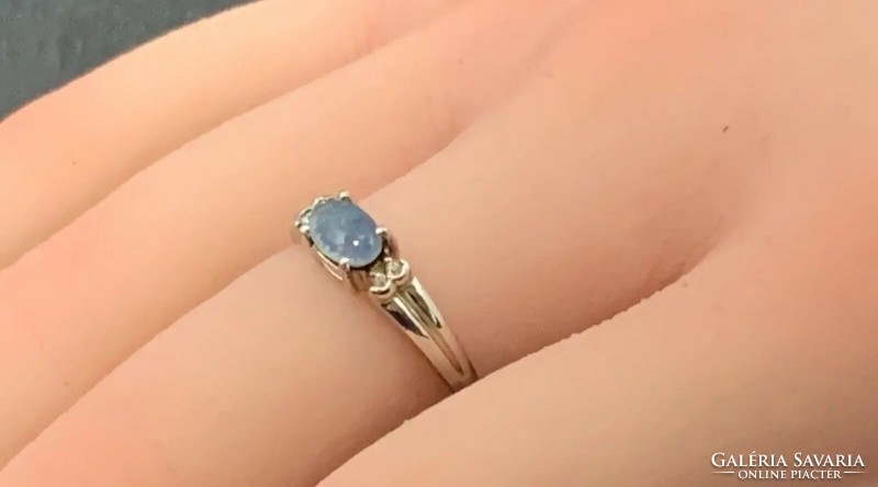 Opál drágaköves/ sterling ezüst gyűrű, 925  - új 52 picimèret