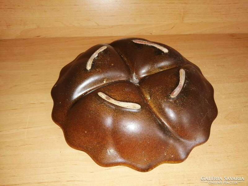 Flower-shaped divided ceramic serving bowl dia. 27 cm (6p)