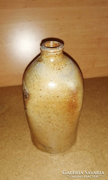 Antique fired ceramic bottle for storing heavy olive oil, clay bottle 18 cm (7p)