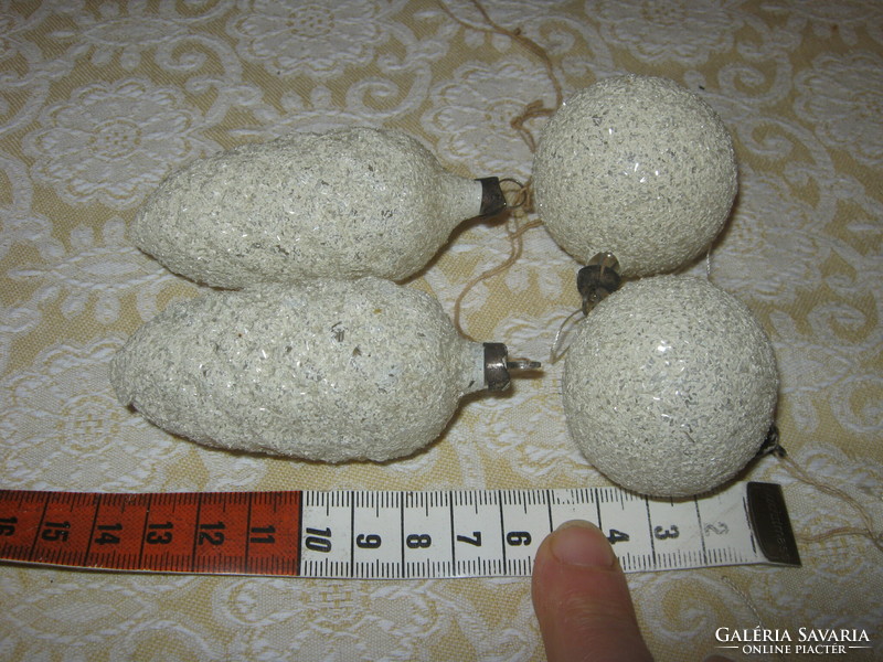 4 Old Christmas tree decoration glass