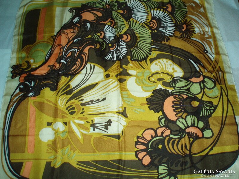 Vintage real silk silk scarf