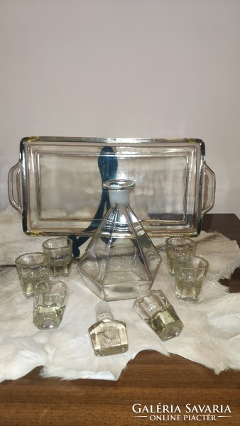 Art deco liqueur brandy set