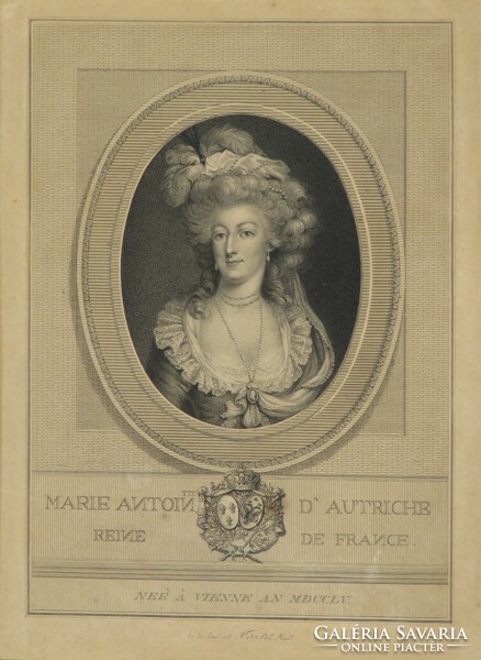 French engraver (iboze): maria antoinette