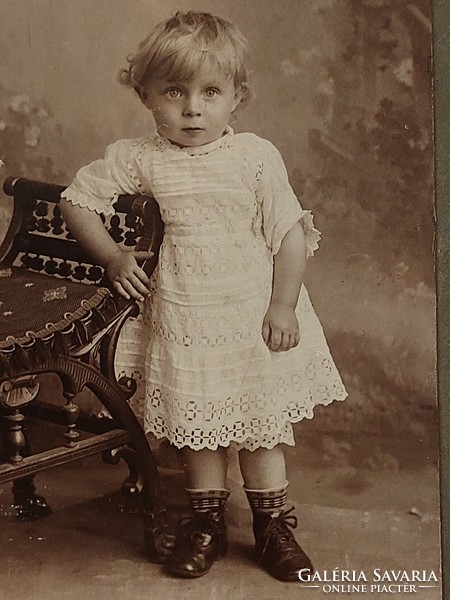 Antique children's photo 1913 elma sprengel photographer cottbus old little girl photo