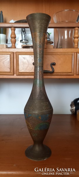 Indiai nagy méretű réz váza