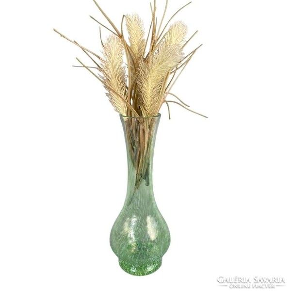 Pastel green summer glass vase