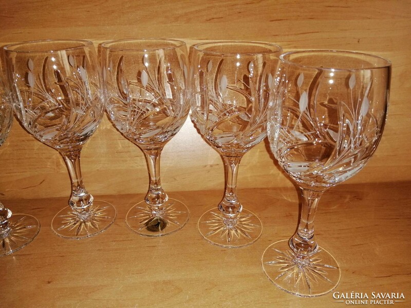 Marked Hermann crystal Türje stemware set of 6 (ap-1)