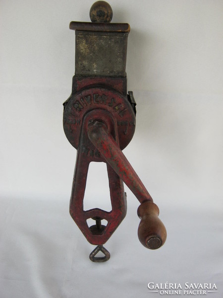 Old magician cast iron grinder nut grinder