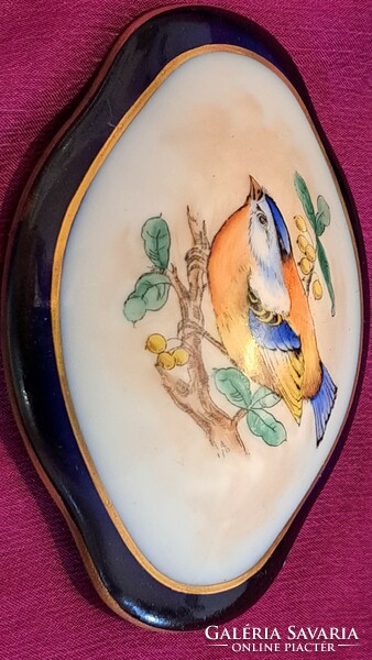 Antique bird porcelain box, box (l3577)