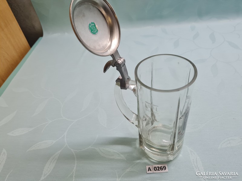 A0269 glass jar with tin lid 18 cm