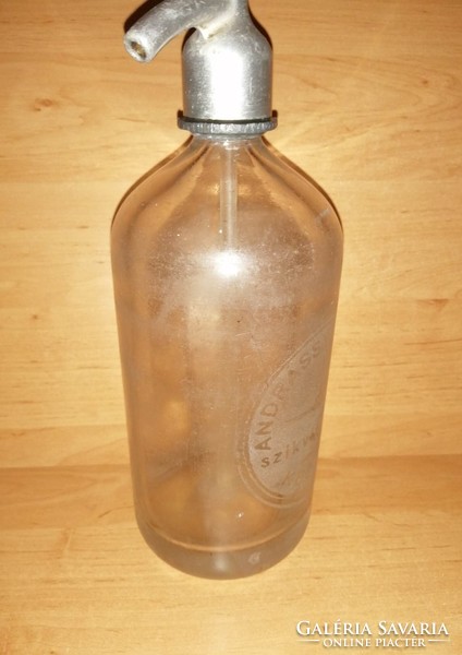 Antique soda bottle with Andrássy Ferenc's sikvíz factory