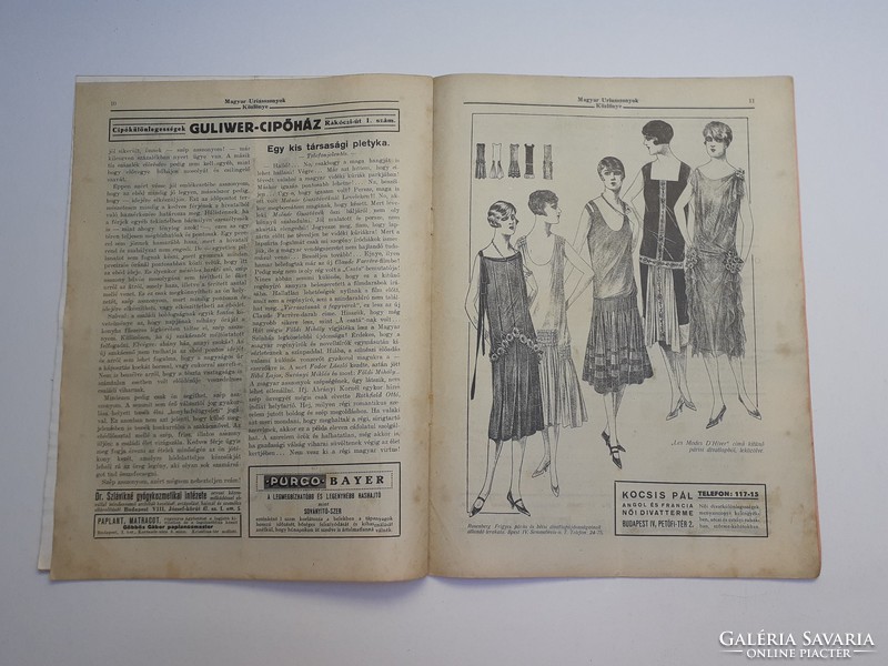 Old newspaper 1925 Bulletin of Hungarian women ladies