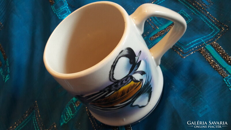 Régi kerámia vadkacsás pohár, csésze 2 (M3473)