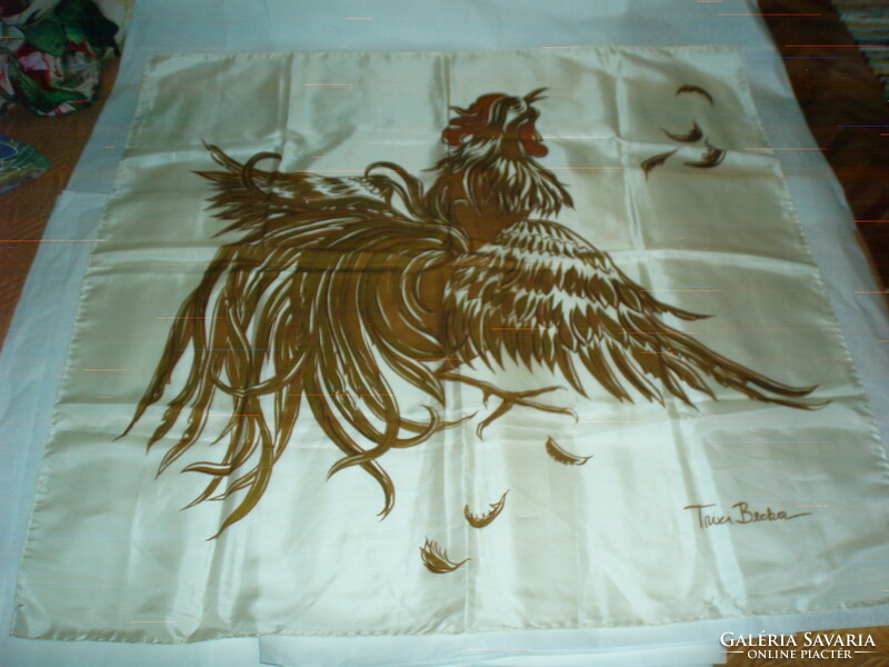 Vintage real silk silk scarf