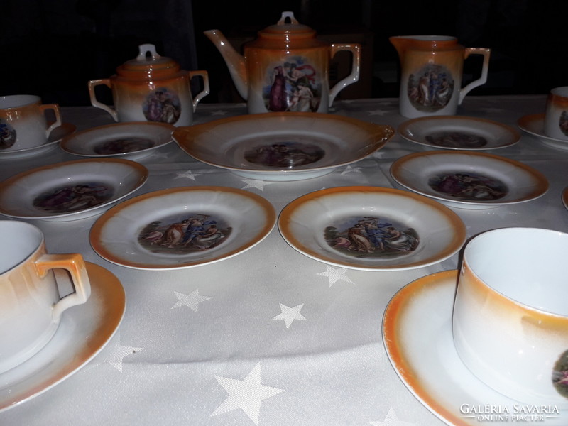 Zsolnay scenic tea and cake set