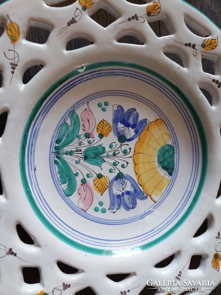 Korondi bird, openwork haban, etc. plates together with 5 farmhouse decorations