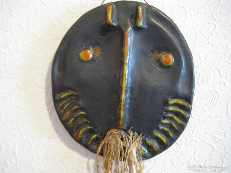 Juried applied art wall plate terracotta 16 x 18 cm