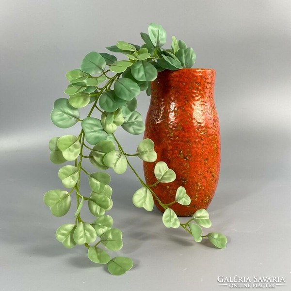 Retro Tófej narancssárga váza