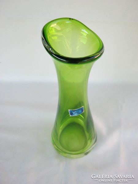 Hermann Crystal zöld üveg váza