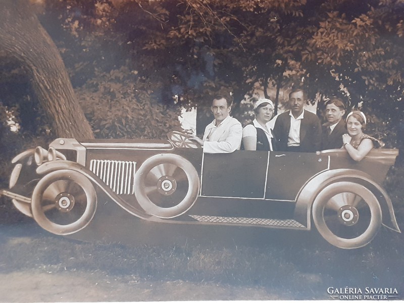 Régi képeslap 1932 Hűvösvölgyi emlék autós Fotó Keller