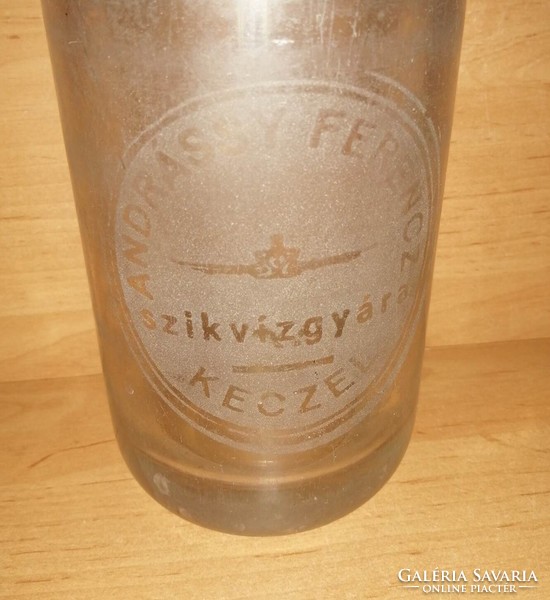 Antik szódásüveg Andrássy Ferenc Szikvízgyára Keczel