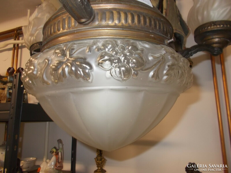 Antique copper chandelier, pendant, ceiling lamp