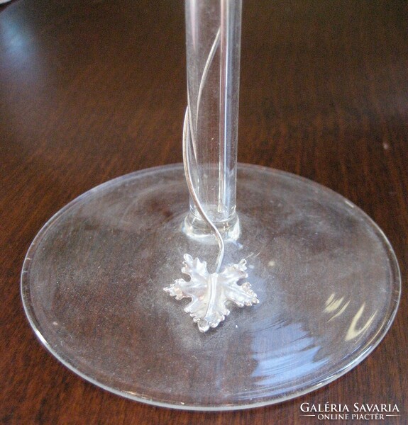 Crystal flower in a glass vase