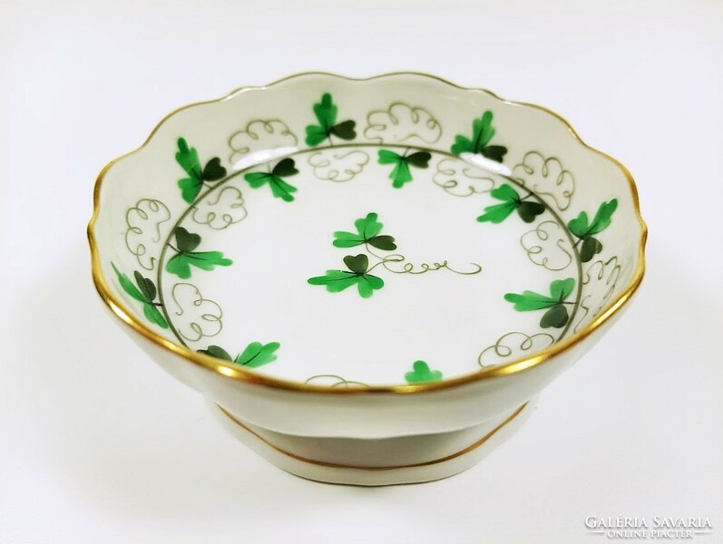 Herend, parsley-patterned jewelry holder bowl, hand-painted porcelain, flawless! (B125)