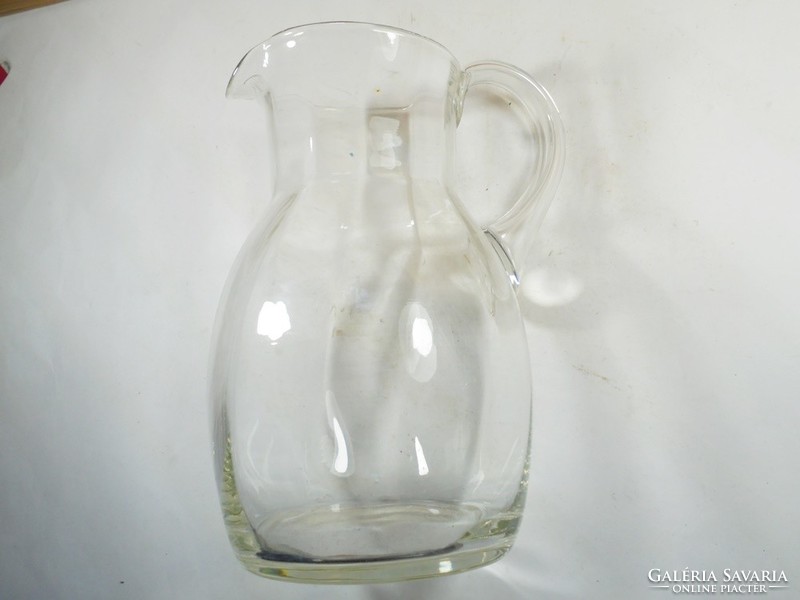 Antique glass pouring jug 21 cm high