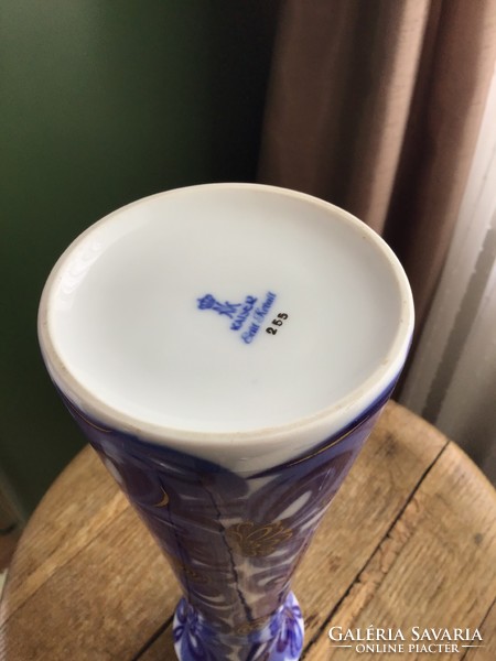 Régi Kaiser kobalt porcelán váza