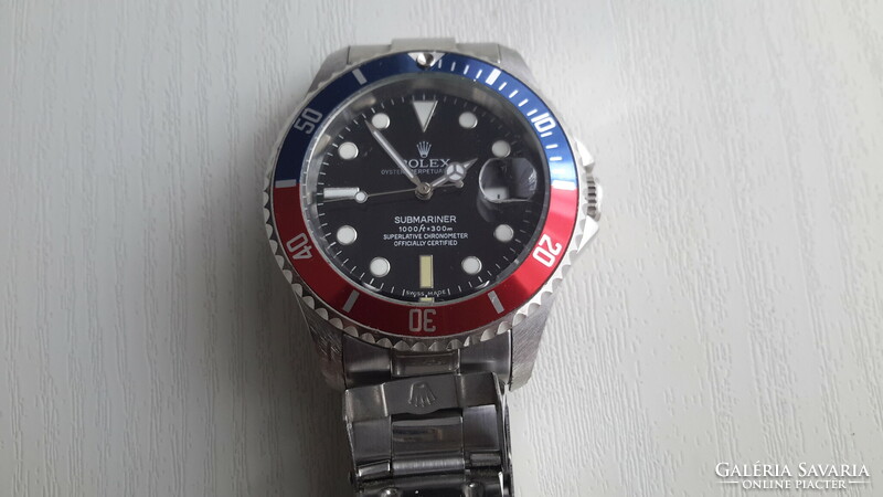 Rolex pepsi submariner/300m klóning 3135 automata karóra