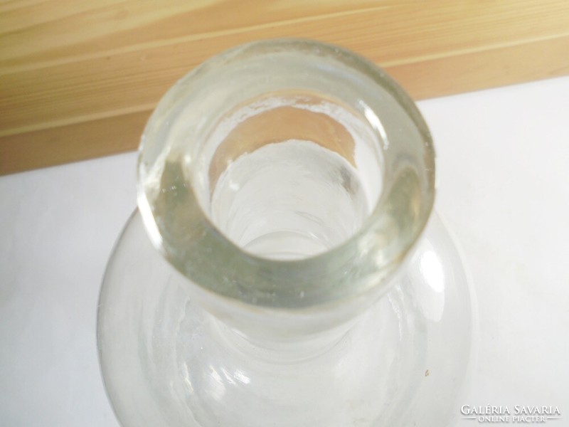 Antik üveg palack 32 cm magas