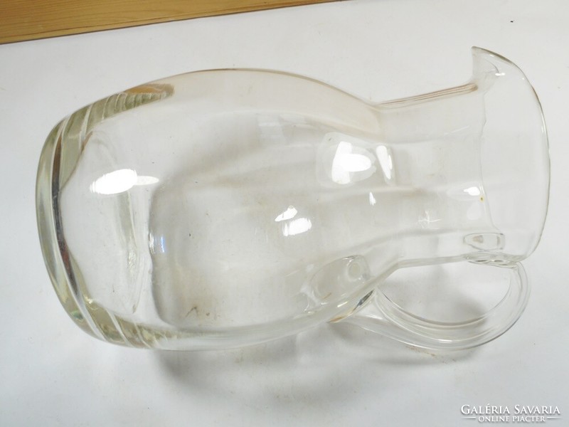 Antik üveg kiöntő kancsó 21 cm magas