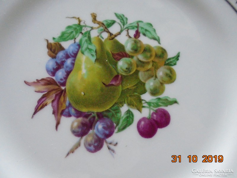 Imperial fine china, guaranteed 22k gold-plated fruit pattern plate