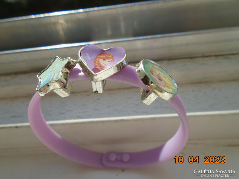Disney fairy-tale movie heroes with laces purple pink children's wristband