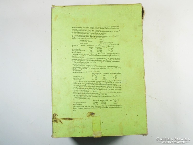 Old, retro wall herbicide paper box nitrochemistry industrial plants, willow factory agrotek