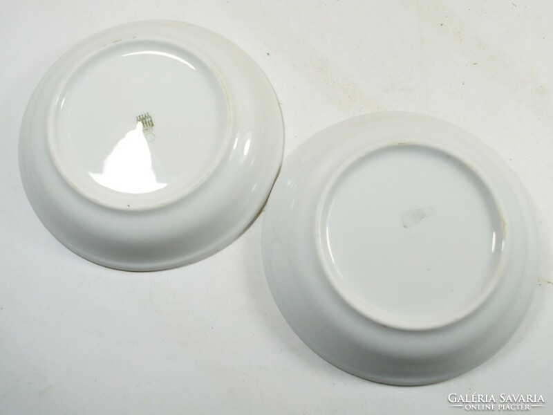 Old retro marked - Zsolnay porcelain - small plate factory kitchen 2 pcs
