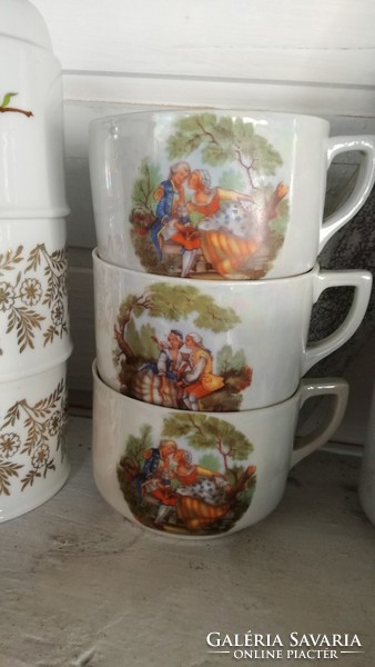 Drasche hinged porcelain cups and mugs