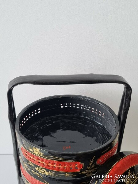 Traditional Chinese hand-painted vintage basket-32 cm