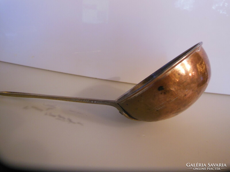 Ladle - copper - can be hung - 12.5 x 6 cm - handle 18 x 2.5 cm - antique - perfect