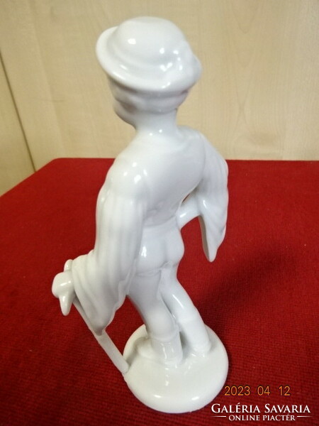 Herendi porcelán figura, kalapos fiú, magassága 15,5 cm. Jókai.