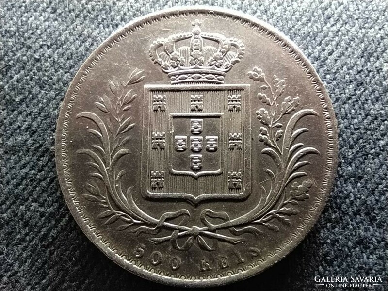 Portugália I. Lajos (1861-1889) .917 ezüst 500 Reis 1889 (id76001)
