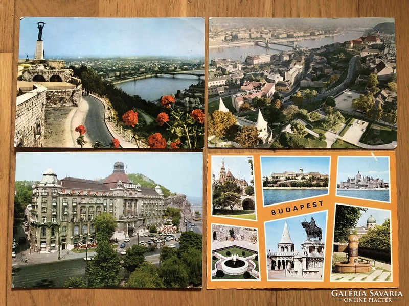 4 Budapest postcards in one